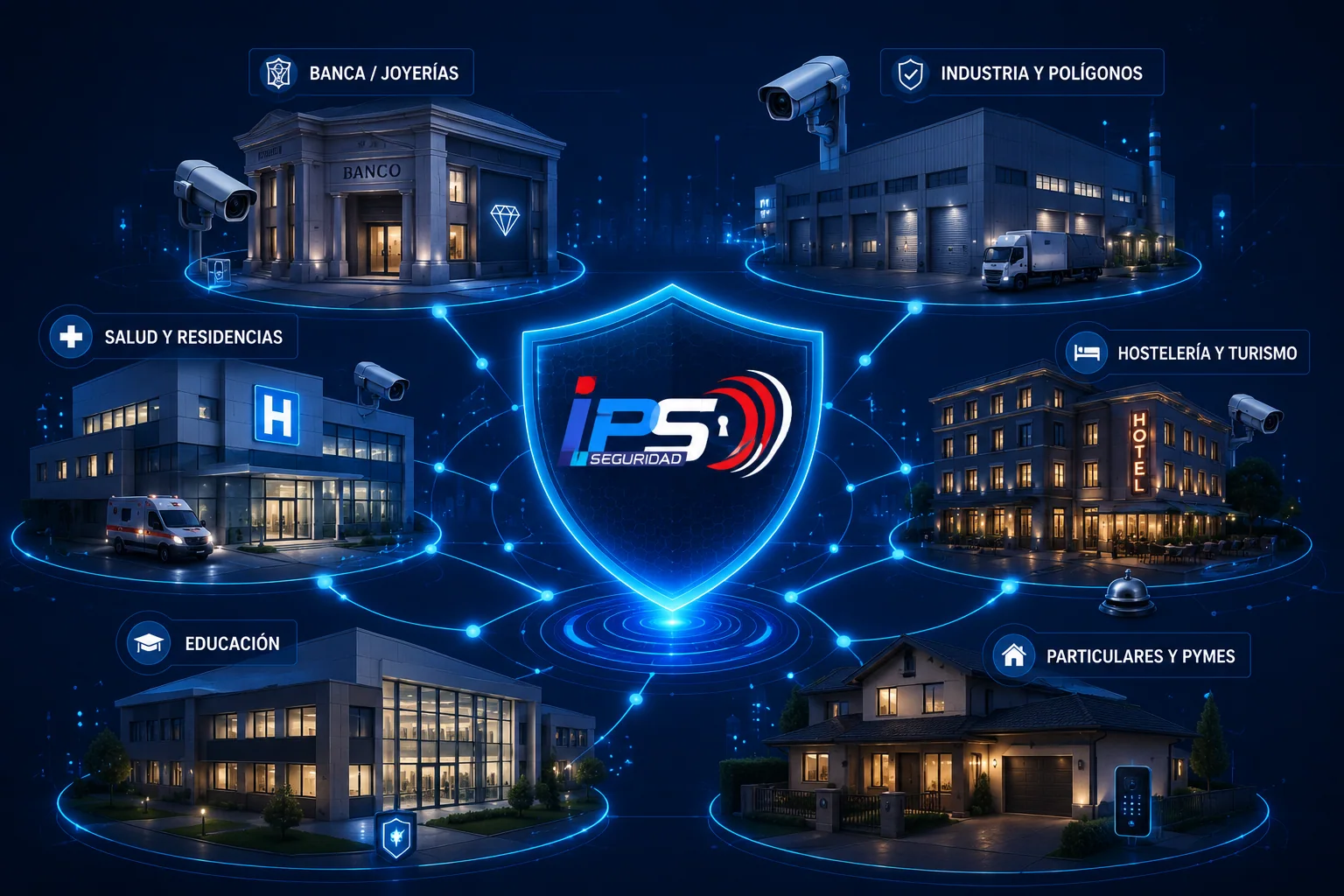 Sectores protegidos por IPS Seguridad