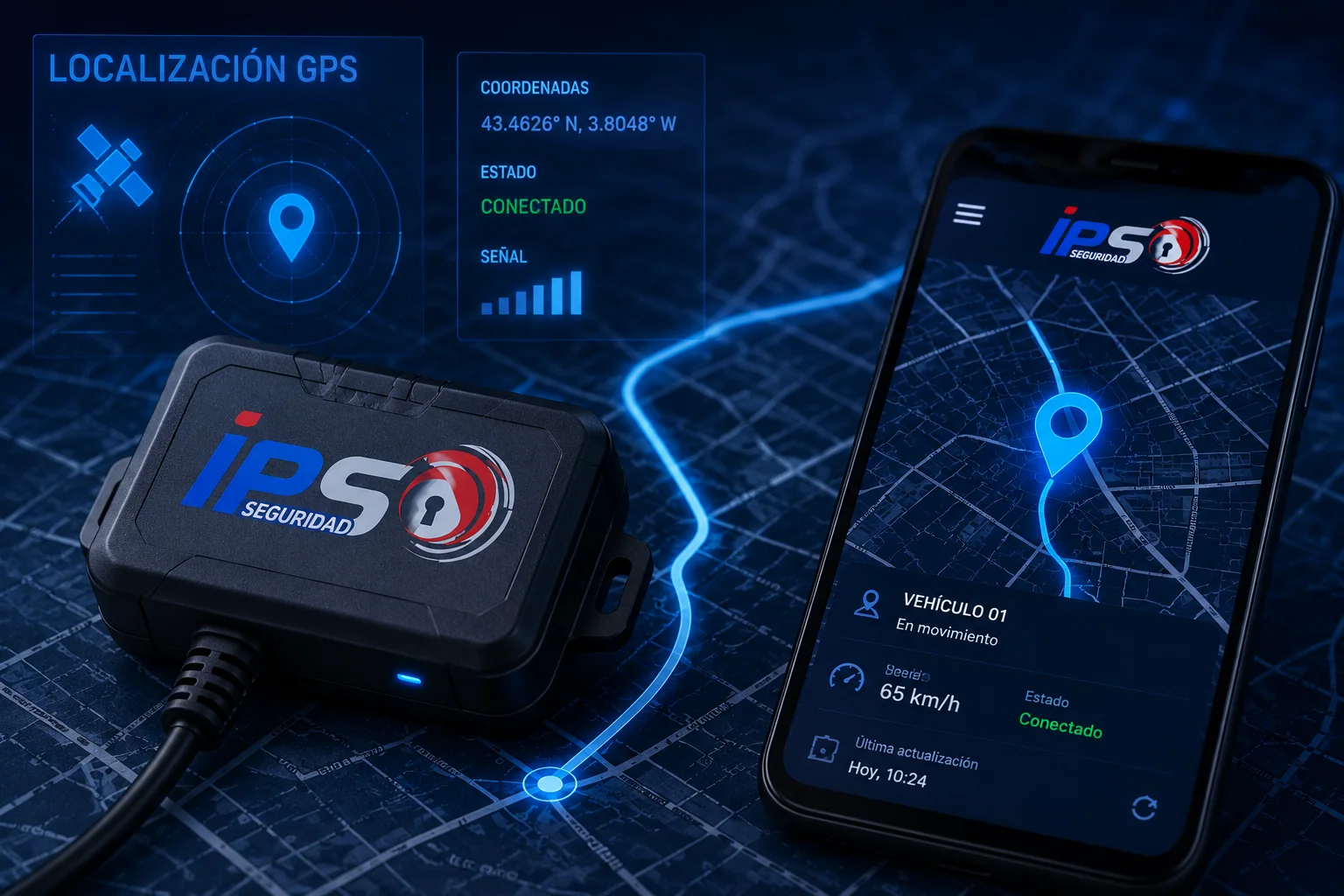 Localizador GPS IPS Seguridad con seguimiento desde movil